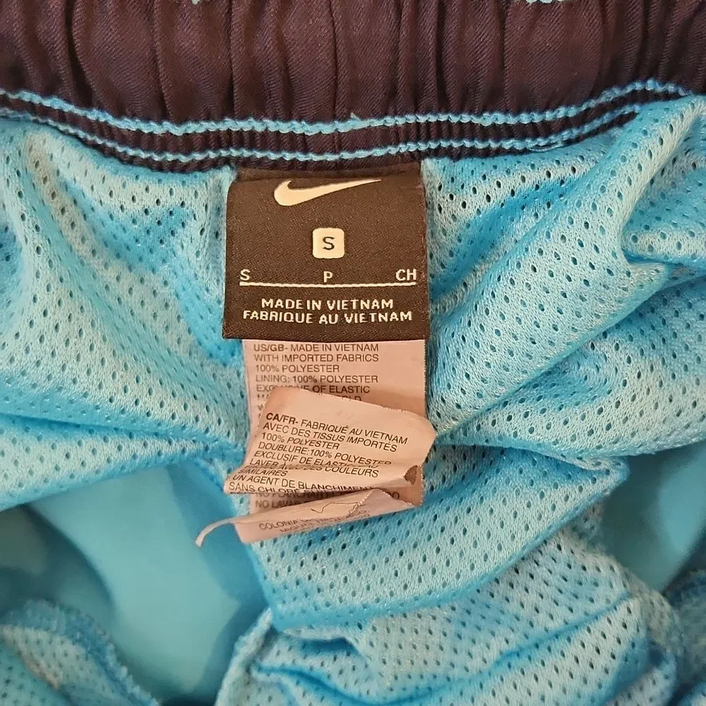Nike Swim Trunks Bathing Suit With Lining Men's Sz Small Baby Blue EUC NICE!